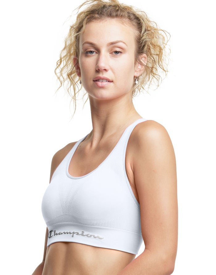 Champion Womens Sports Bra NZ - Infinity White ( 0195-IPMUT )